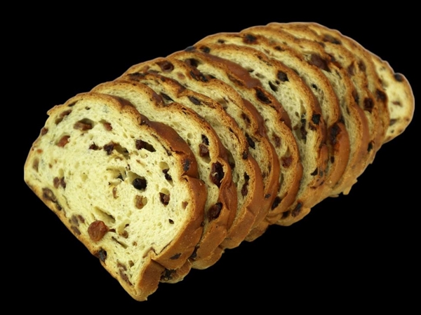 Krentenbrood zonder spijs half
