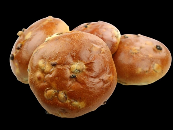 Krentenbollen per 4 st.